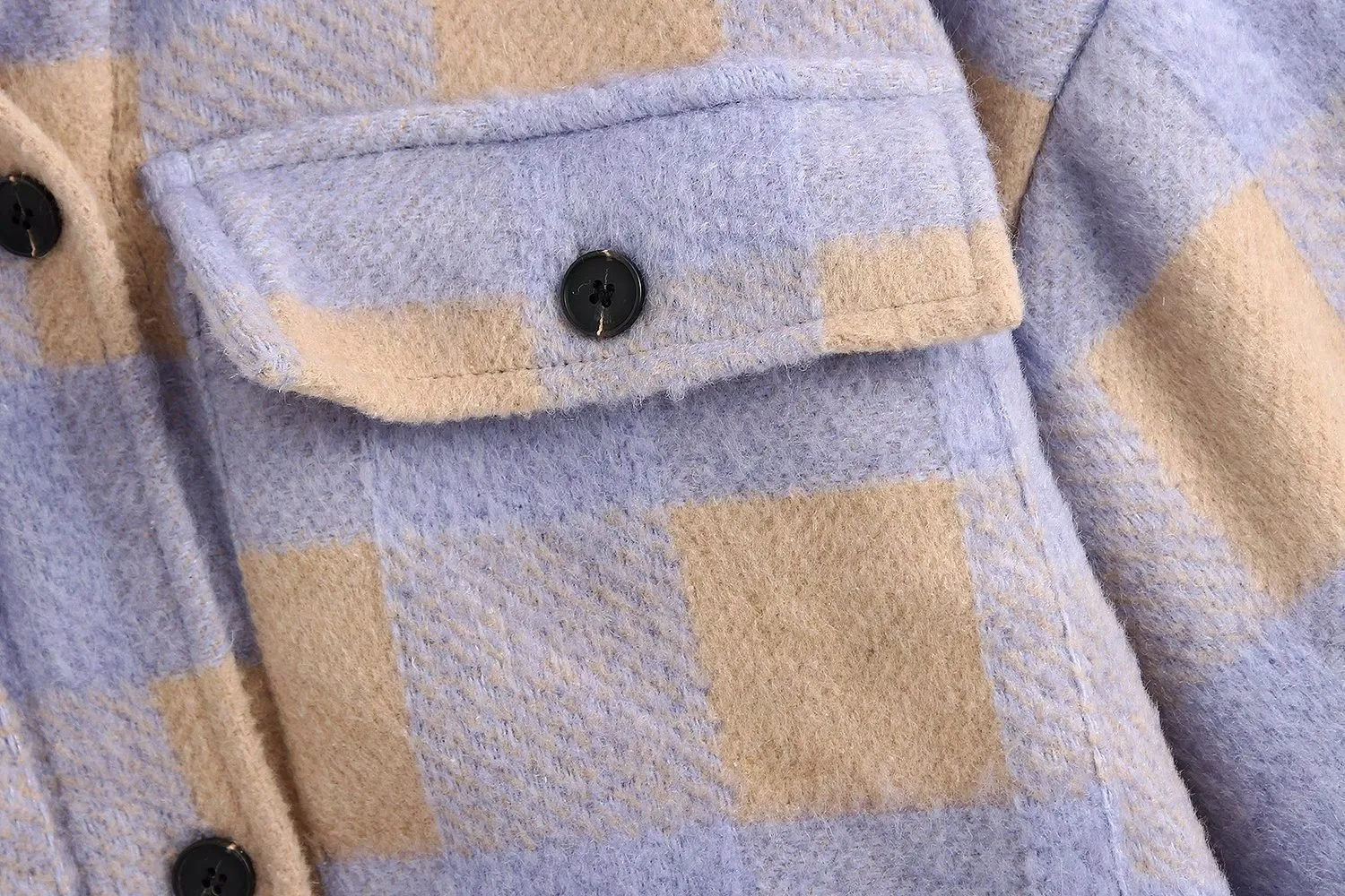 Title 19, Giacca camicia a quadri Euramericana con tasche...