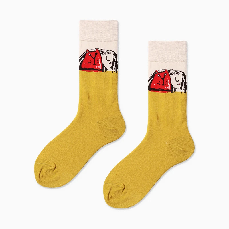 Title 11, Abstract Pattern Couples Sports Cotton Mid Tube...