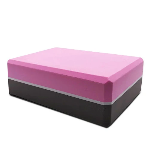 Title 8, Two-color yoga brick enhances balance and flexi...