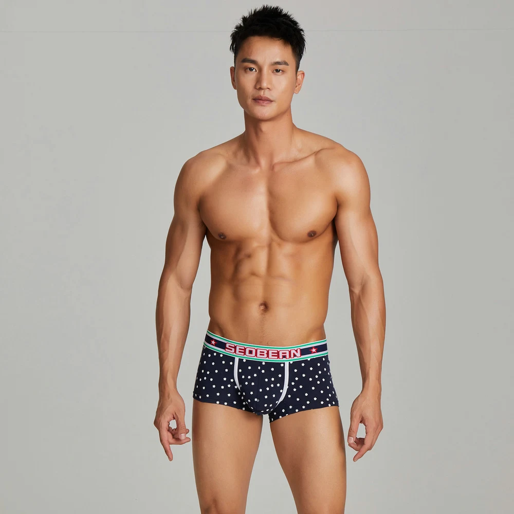 Cuecas de algodão masculinas confortáveis, respiráveis, perfeitas para o dia a dia, toque suave, liberdade de movimento. — foto 1