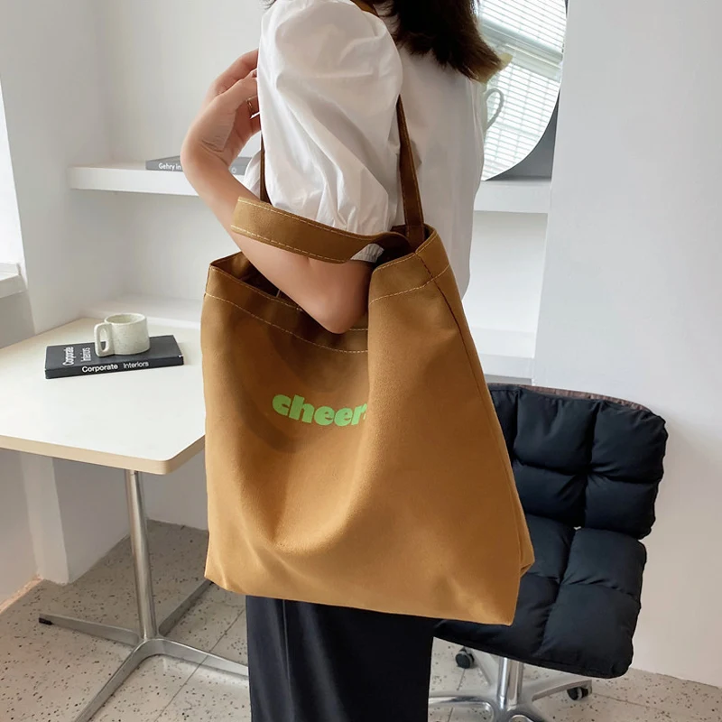 Japanese Lazy Style Large Capacity Canvas Shoulder Bag for comfortable everyday carrying, offering style and ample space — photo 12