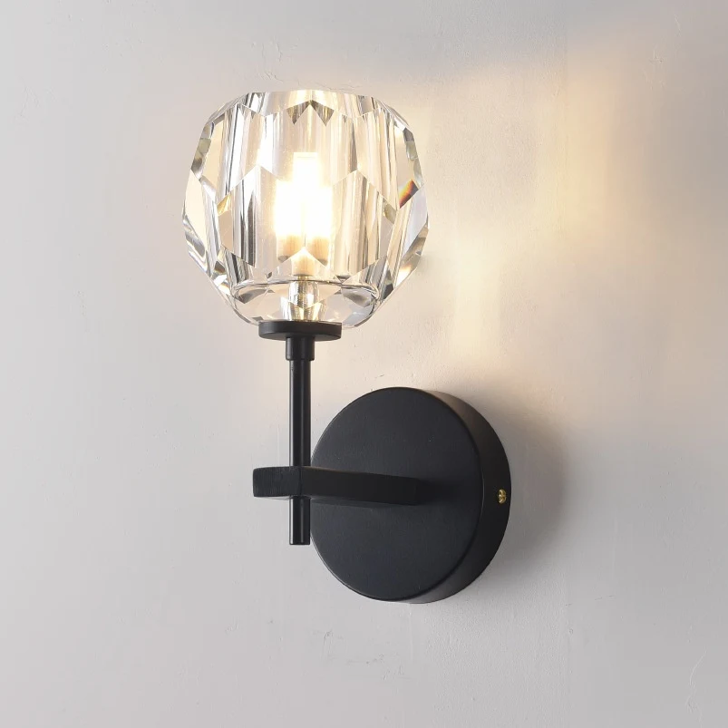 Bedroom Bedside Crystal Wall Lamp for elegant lighting. Modern design, easy installation and soft light creates a cozy a — photo 16