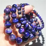 Pulseira Star Sky Ball Peter Olho de Tigre Roxo. Proteção e estilo, com a beleza do olho de tigre, para homens e mulheres. — foto 4