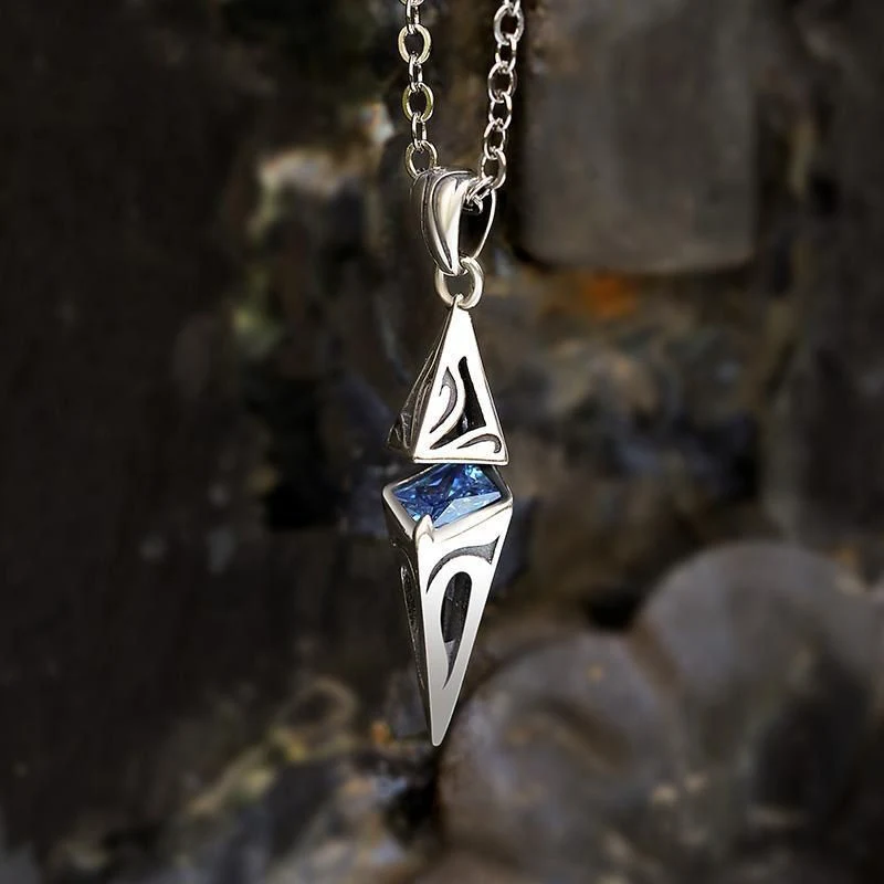 Colar vintage com pingente de diamante de zircônia incrustada — Adicione um toque de glamour atemporal ao seu visual. — foto 9