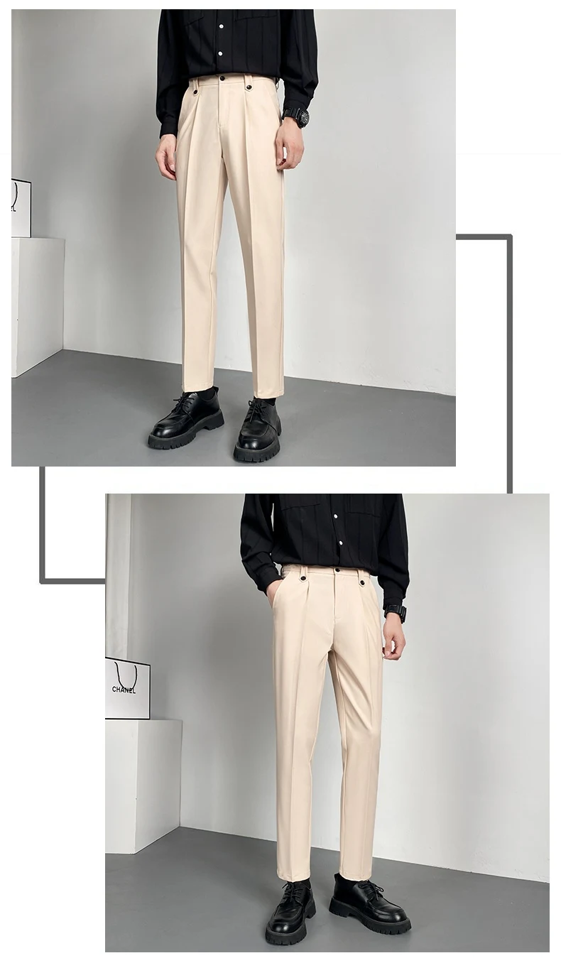 Title 2, Slim Straight Casual Broek voor Heren Lente en ...