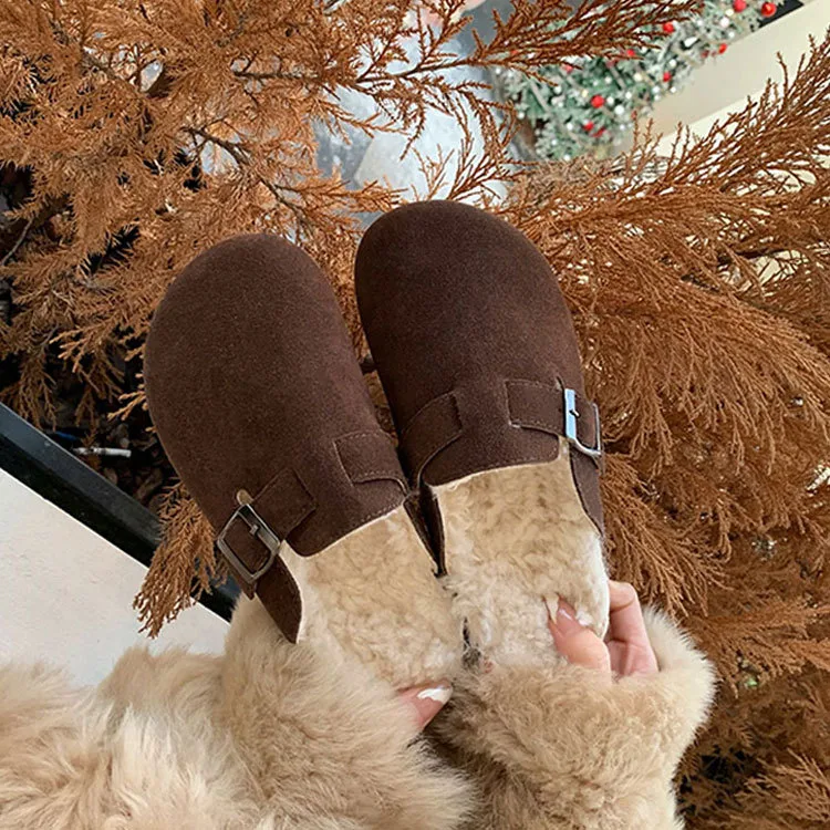 Genuine leather calf suede round toe vintage flat shoes with a soft sole, offering all-day comfort and classic style for — photo 4