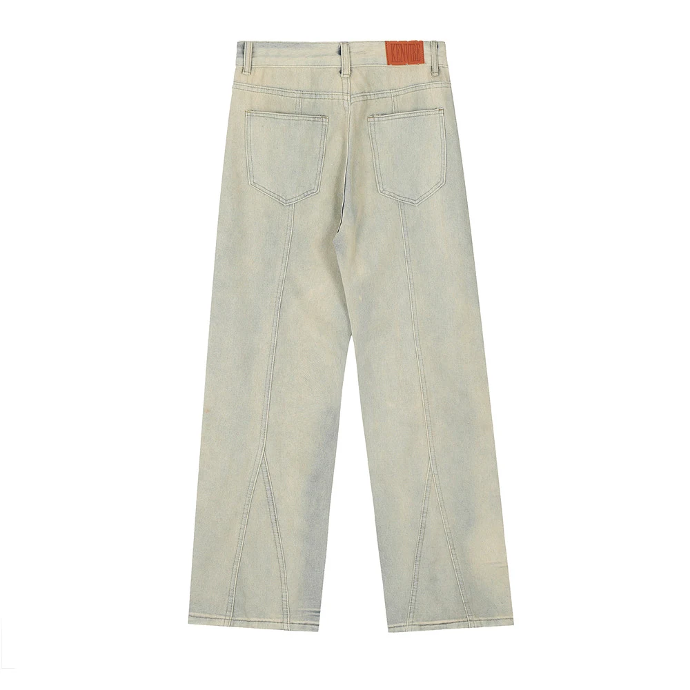 Title 11, Mens Washing Water Straight-leg Wide-leg Pants...