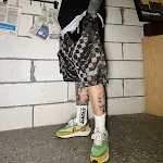 Hip-hop checkerboard embroidered cropped trousers for women, perfect for a street-style look, offering comfort and a tre — photo 5