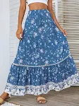 Falda bohemia de vacaciones con volantes y dobladillo grande. Disfruta de estilo y comodidad con esta falda ideal para tus viajes. — foto 4