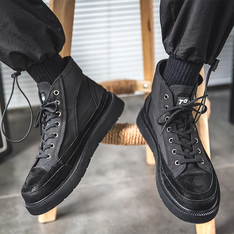 Spring Martin Boots, Men's Breathable Canvas Ankle Boots. Lightweight and comfortable, perfect for spring and summer. St — photo 4