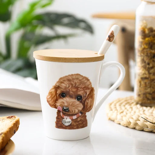 Title 5, Dog Cute Pet Ceramic Water Cup adorable design ...
