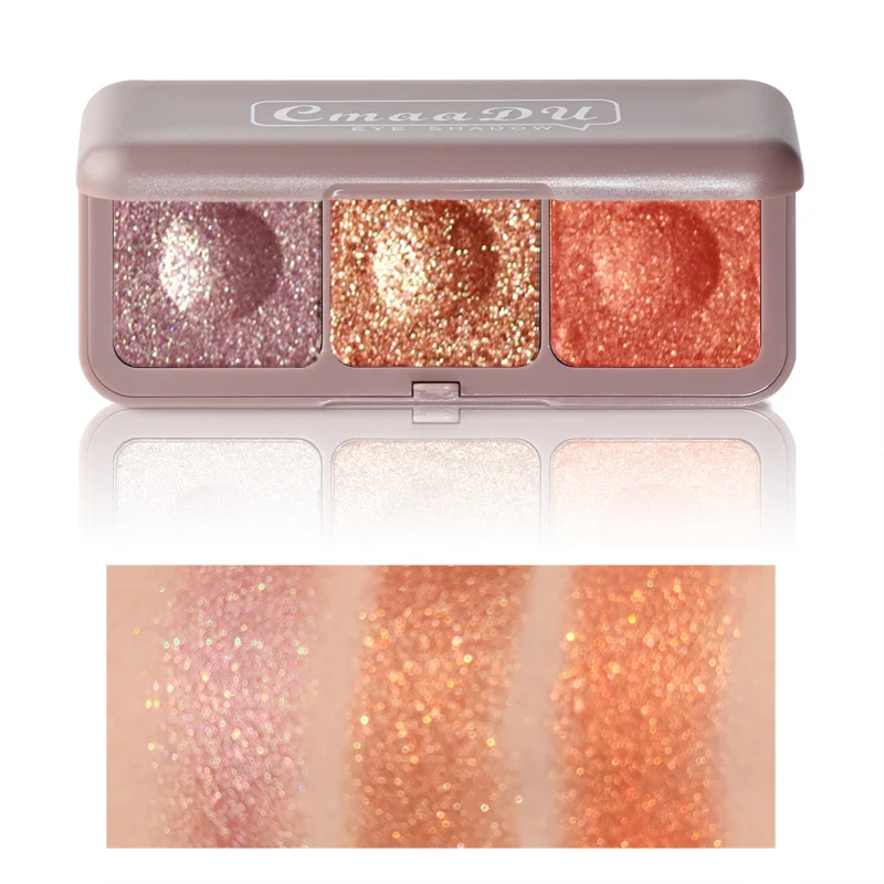Keyboard Fingertips Three-Color Mashed Potato Eyeshadow, Effortless Application, Quick and Easy Makeup, Perfect for Begi — photo 1