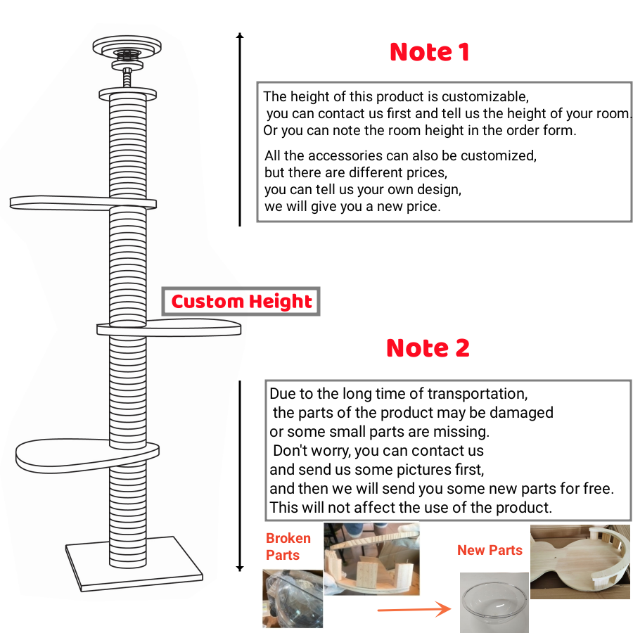 Title 4, Highly Customizable Wooden Cat Tree Tower With ...