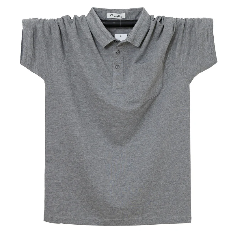 Oversized Lapel Pocket Short-sleeve Polo T-shirt. Relaxed fit, ultimate comfort and style. Perfect for casual wear and a — photo 6