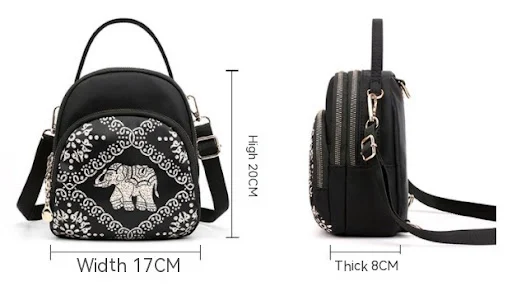 Title 5, Damen Rucksack klein Outdoor Reise Crossbody Ha...