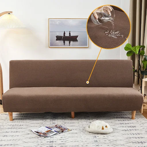 Title 2, Waterproof Armless Sofa Cover Full Cover Cloth ...