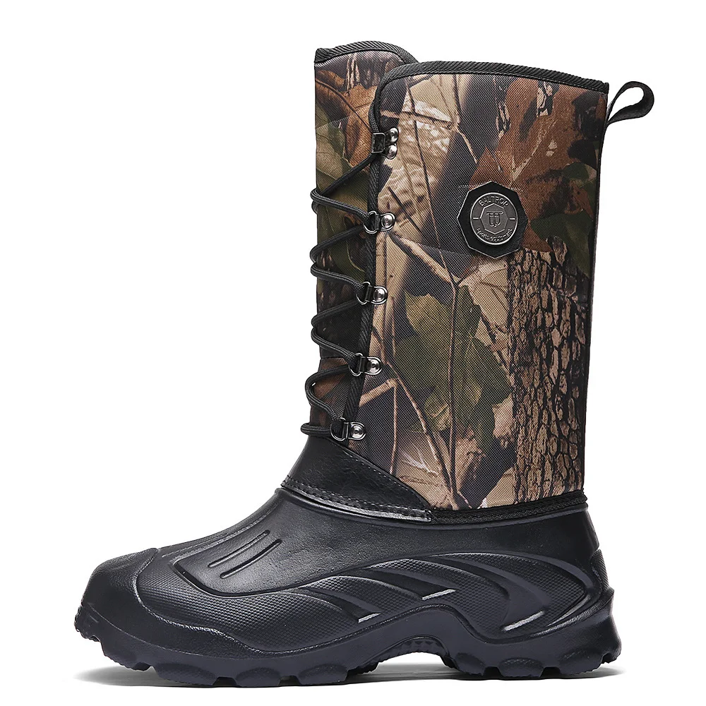 Warm camouflage fishing shoes keep your feet comfortable, warm, and concealed while fishing in cold weather. Enjoy your — photo 1