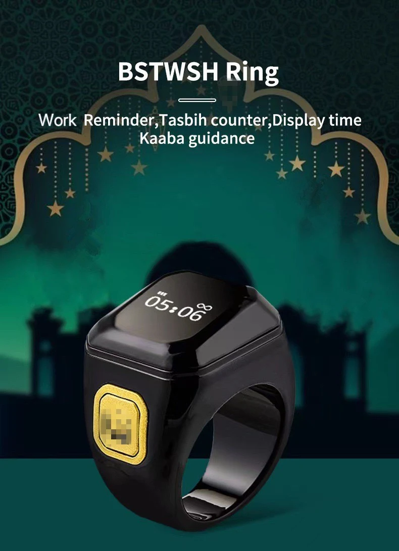 Anel Bluetooth Árabe Lembrete de Hora Mantenha-se conectado e pontual. Receba alertas discretos no dedo. Gerencie o tempo com estilo e elegância. — foto 13
