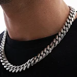 Corrente Miami Cuban Hip Hop masculina ouro 18k Estilo urbano Colar joia Presente perfeito para rappers e entusiastas da moda Acessório — foto 9