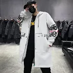 Youth mid-length windbreaker jacket for casual wear, designed with personality and comfort for everyday use and style. — photo 5