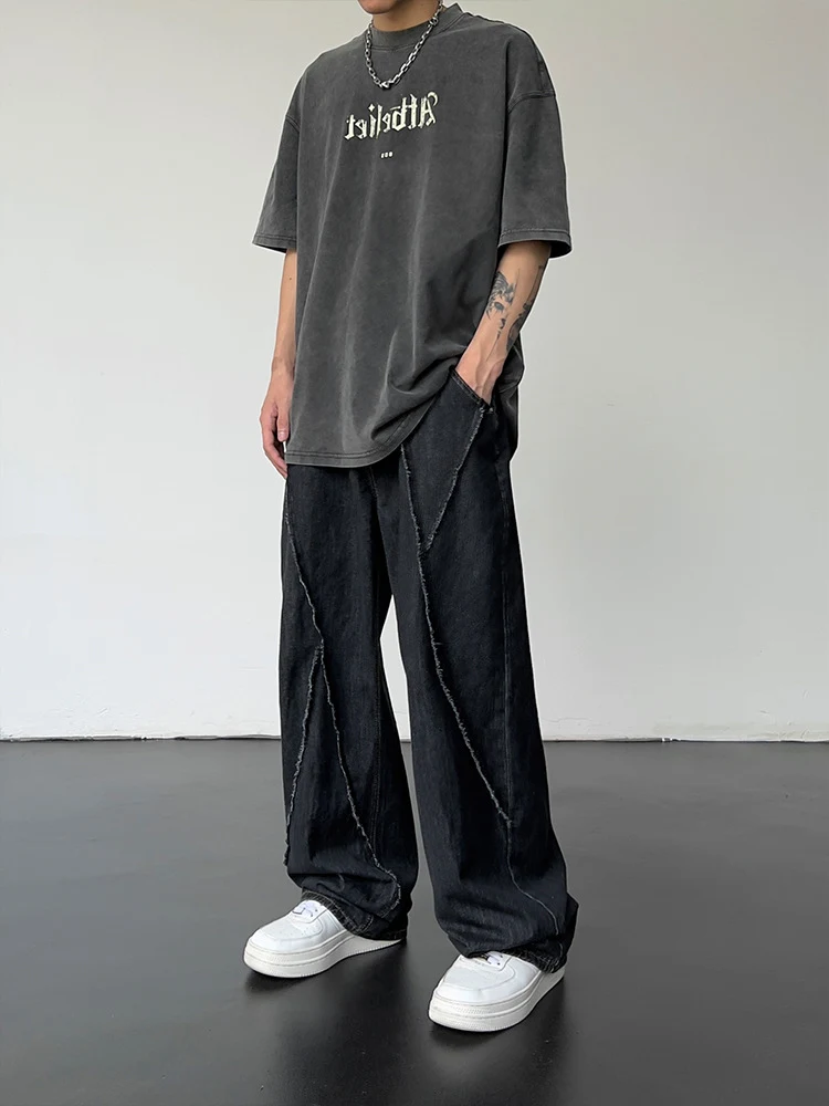 High Street Retro Loose Straight Wide-leg Trousers, Versatile Casual Design, Draggle-tail Style, Comfortable and Stylish — photo 2