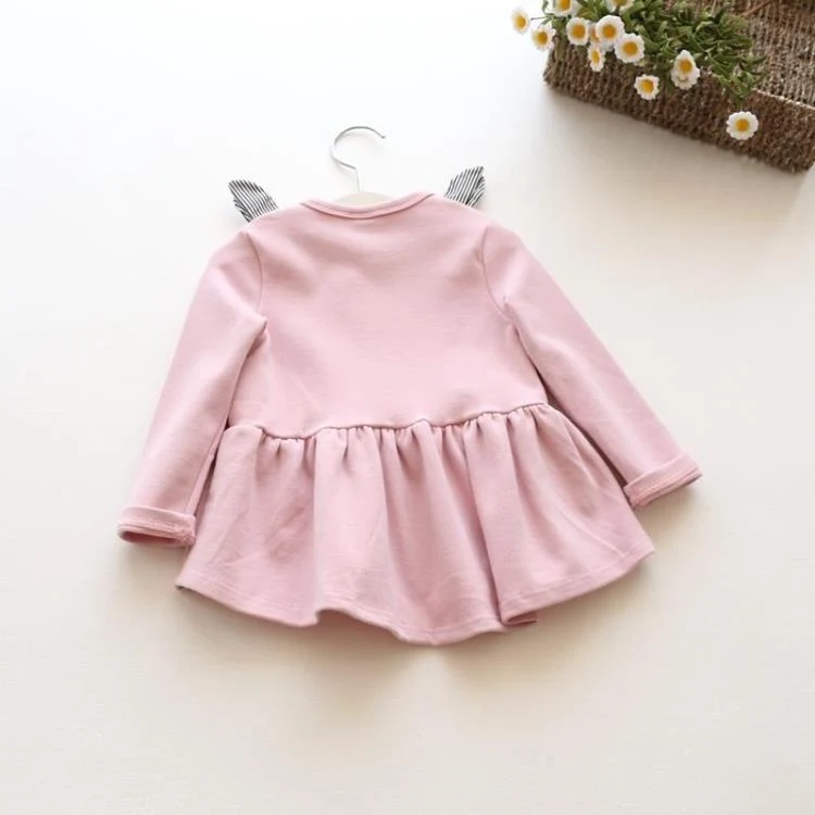 Vestido infantil primavera e outono estilo coreano para meninas fabricantes de saias com estampa de gato, perfeito para conforto e estilo. — foto 3