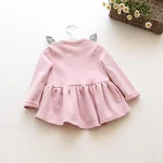 Vestido infantil primavera e outono estilo coreano para meninas fabricantes de saias com estampa de gato, perfeito para conforto e estilo. — foto 3
