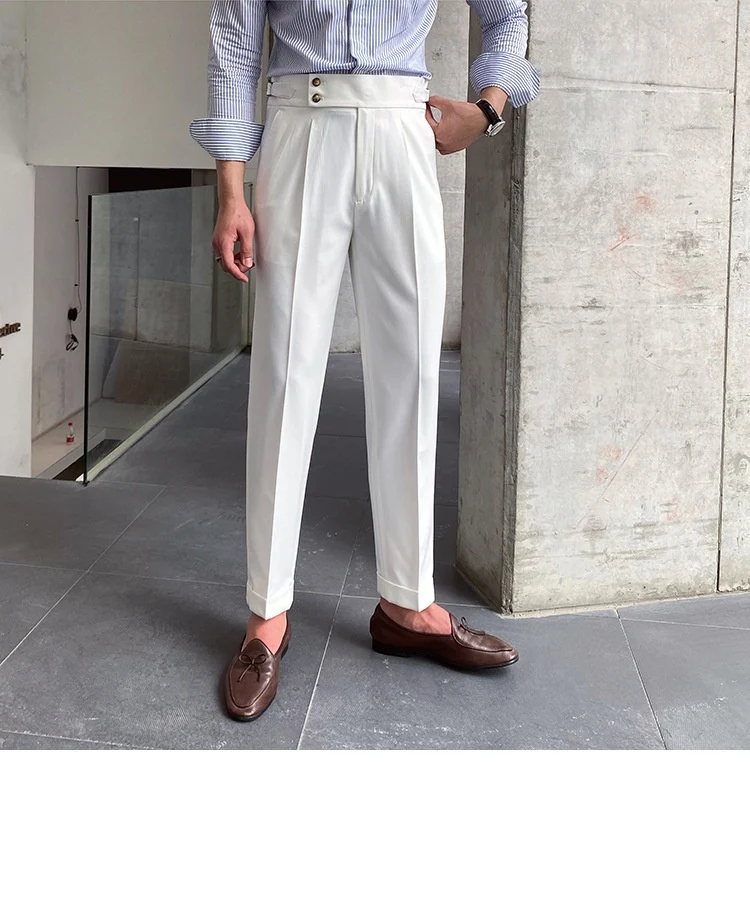 Title 29, Calças de terno masculinas design reto Conforto...