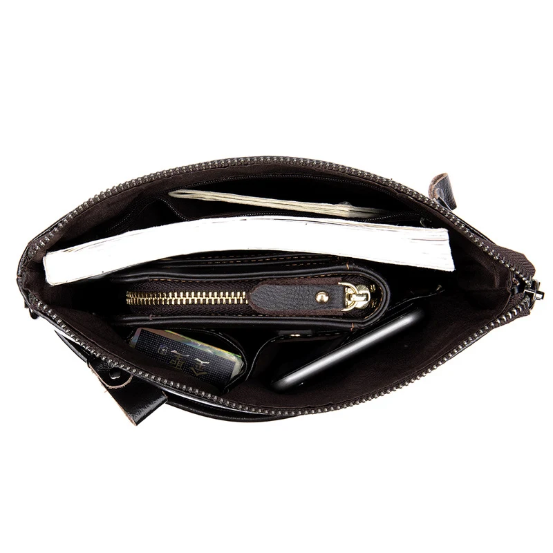 Bolsa Mensageiro Masculina de Couro Casual e de Negócios, Perfeita para o Dia a Dia e Trabalho, Conforto e Elegância em um Único Acessório — foto 1