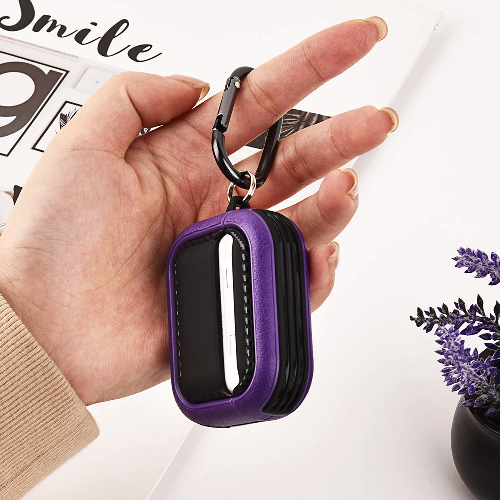 Capa protetora de fone de ouvido três em um com padrão de couro, à prova de quedas, protege seus fones com elegância e segurança. — foto 23