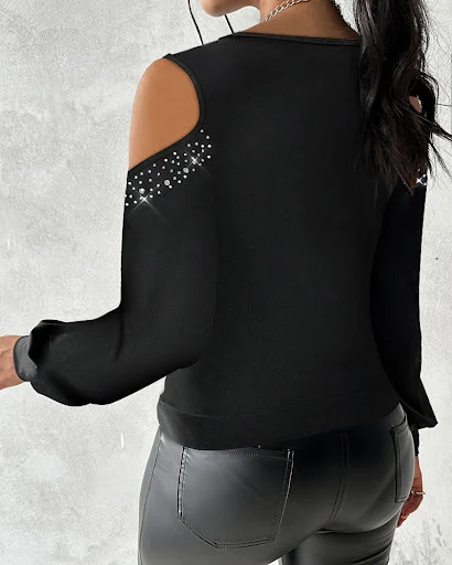 Title 5, Womens Off-the-Shoulder Long Sleeve Top for ef...