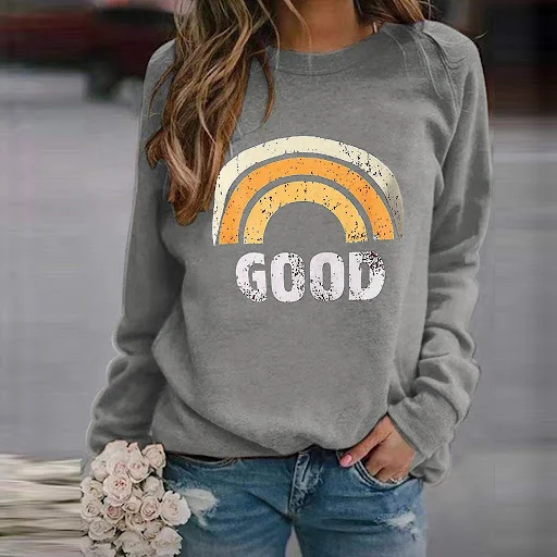 Title 22, Sudadera de mujer con cuello redondo, informal,...