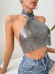 Women's Fashionable Sequins Turtleneck Vest Top for a glamorous look. Perfect for parties, events and adding sparkle to — photo 11