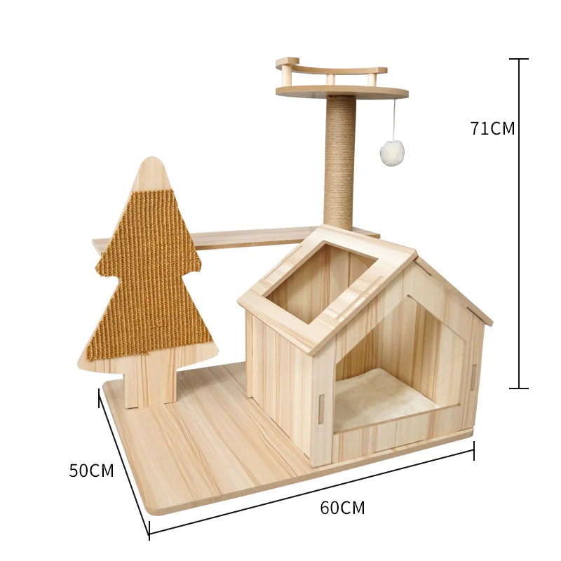 Title 4, Cat Crawl Nest Scratching Board Tree Supplies P...