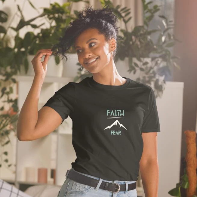 Faith Conquers Fear Short Sleeve Unisex T-shirt — photo 1
