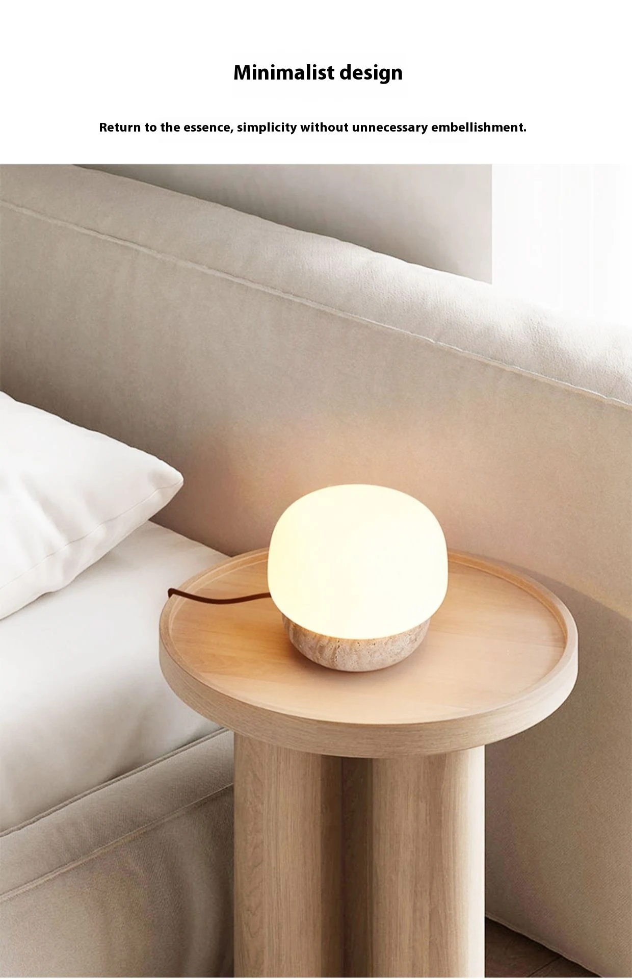 Cream Style Good-looking Atmosphere Retro Creative Bedside Lamp. Enhance your bedroom's ambiance with this stylish lamp. — photo 6