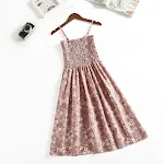 Vestido de tirantes floral holgado para mujer estilo Lady, adelgazante y fresco, perfecto para un look elegante y veraniego. — foto 22