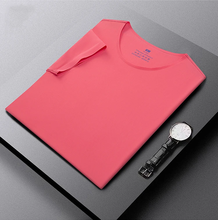Title 17, Camiseta esportiva sem costura de seda gelada p...