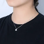 Colar de Diamante Feminino Luxo Leve, Design Trendy de Alto Padrão, Pingente Exclusivo, Corrente de Clavícula, Joia Sofisticada. — foto 6