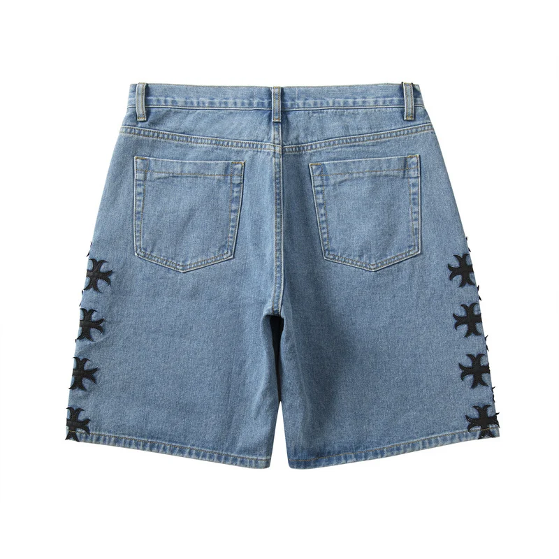 Title 5, European and American High Street Leather Denim...