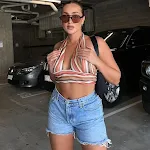 European And American New Style Women's Halter Neck Stripe Halter Umbilical Tie Casual Blouse T-shirt — photo 3
