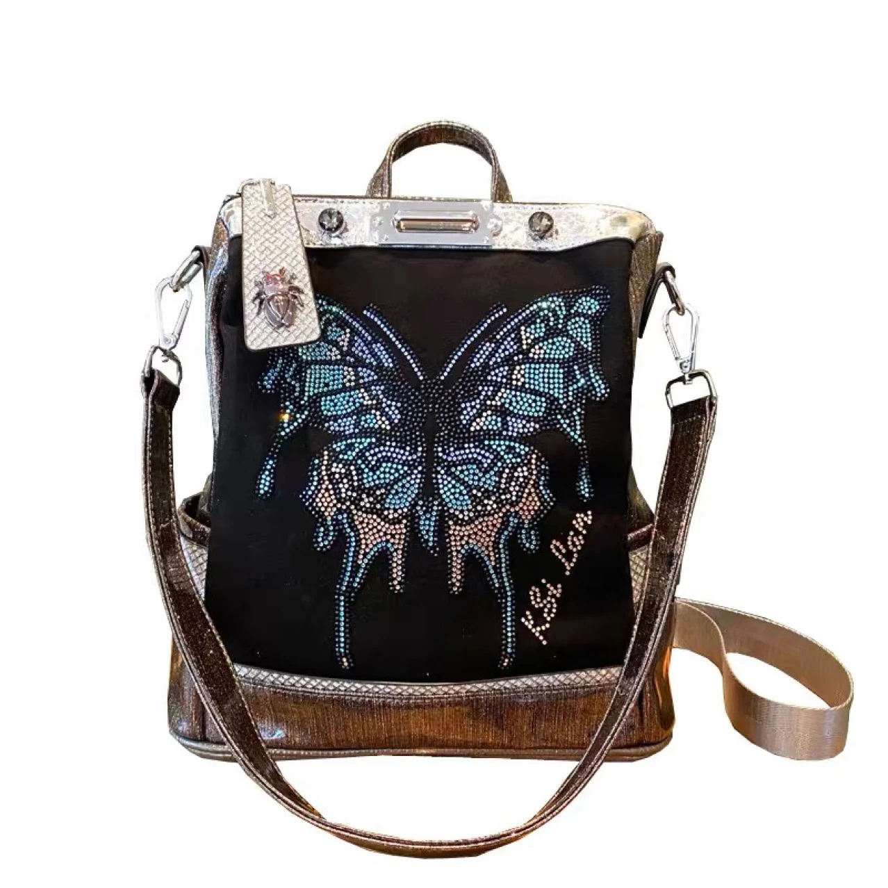 Mochila Feminina Europeia com Cores Contrastantes e Design Moderno. Conforto e estilo para o uso diário, perfeita para mulheres. — foto 4