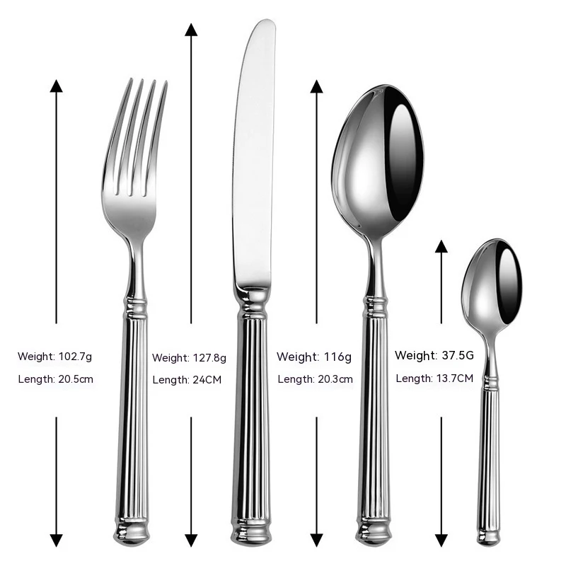 Title 1, Roman Knife, Fork, and Spoon 304 Stainless Stee...