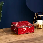 Caja de joyería y almacenamiento de adornos Serie Sol Luna Estrella Mantén tus joyas y adornos seguros y organizados con estilo. — foto 6