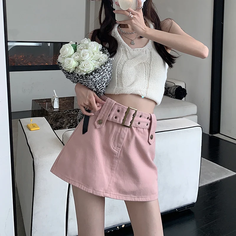 Saia Anti-Ir Cintura Alta Curta Feminina Conforto e Estilo Para um Look Moderno e Versátil Design Elegante e Ajuste Confortável Ideal. — foto 4