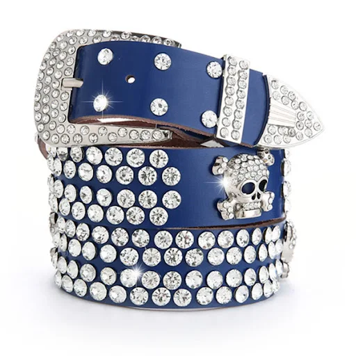 Title 5, Cinto feminino com diamante acessórios de couro...
