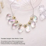 Colar Aurora Simples com Pingente de Gota D'água Colorido Eletrodepositado, um Acessório de Moda Ideal para um Visual Moderno e Único. — foto 3