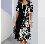 3D-Digitaldruck-Kurzarm-Temperamentkleid für Damen — foto 2