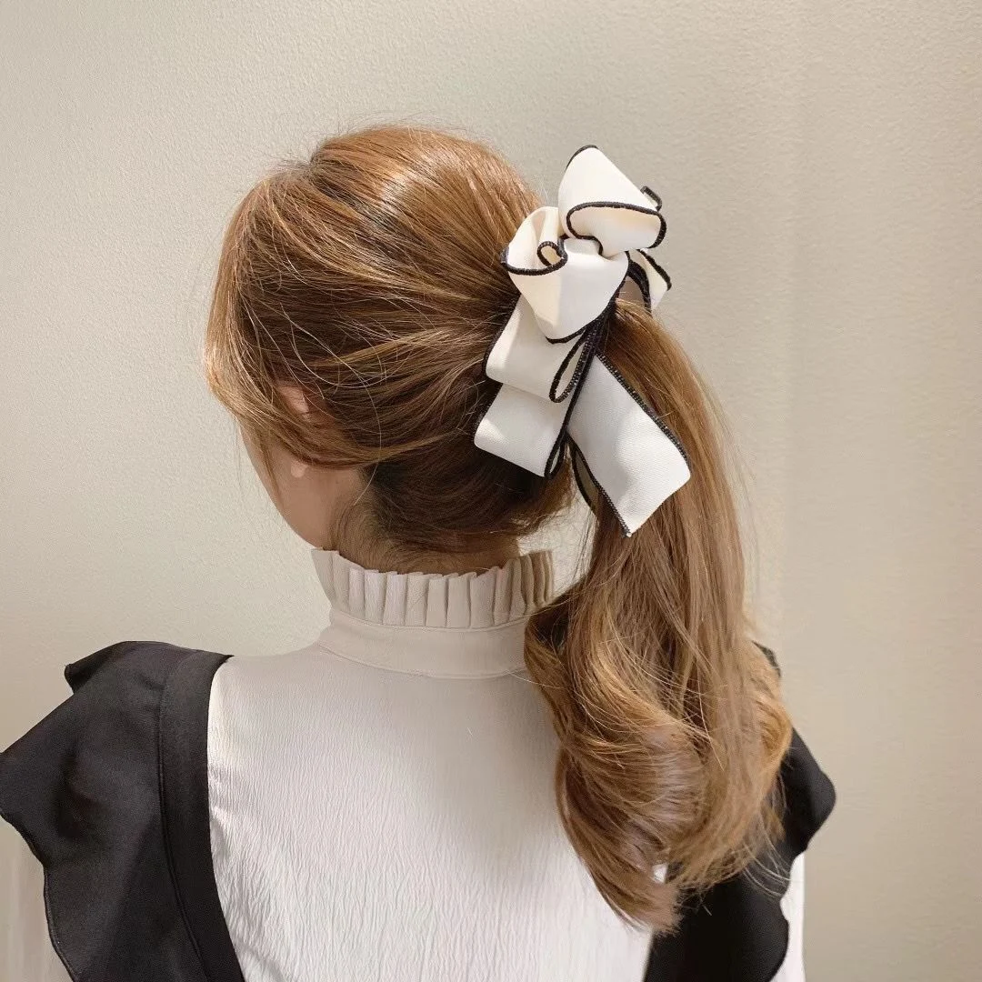 Bananenspeld met lintstrik, voor een elegante look, stevige grip, gemakkelijk in gebruik, perfect voor verschillende kapsels — foto 3