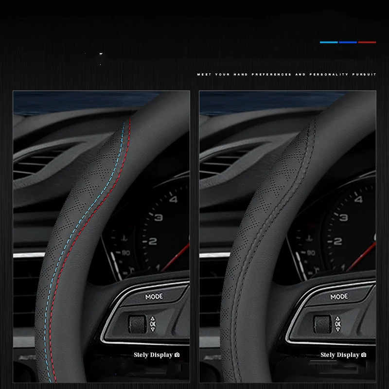 Four Seasons Universal Leather Car Steering Wheel Cover, non-slip and comfortable. Provides superior grip and protects y — photo 5